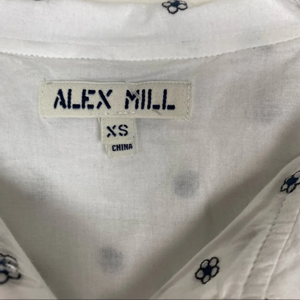 Alex Mill White Midi Dress with Black Dots - Picture 7 of 8